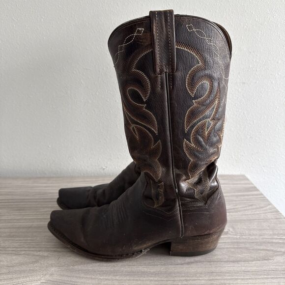 Dan Post Men's Renegade S Boot - Snip Toe - DP2159S Sz 8.5 D Brown Leather - Picture 1 of 13